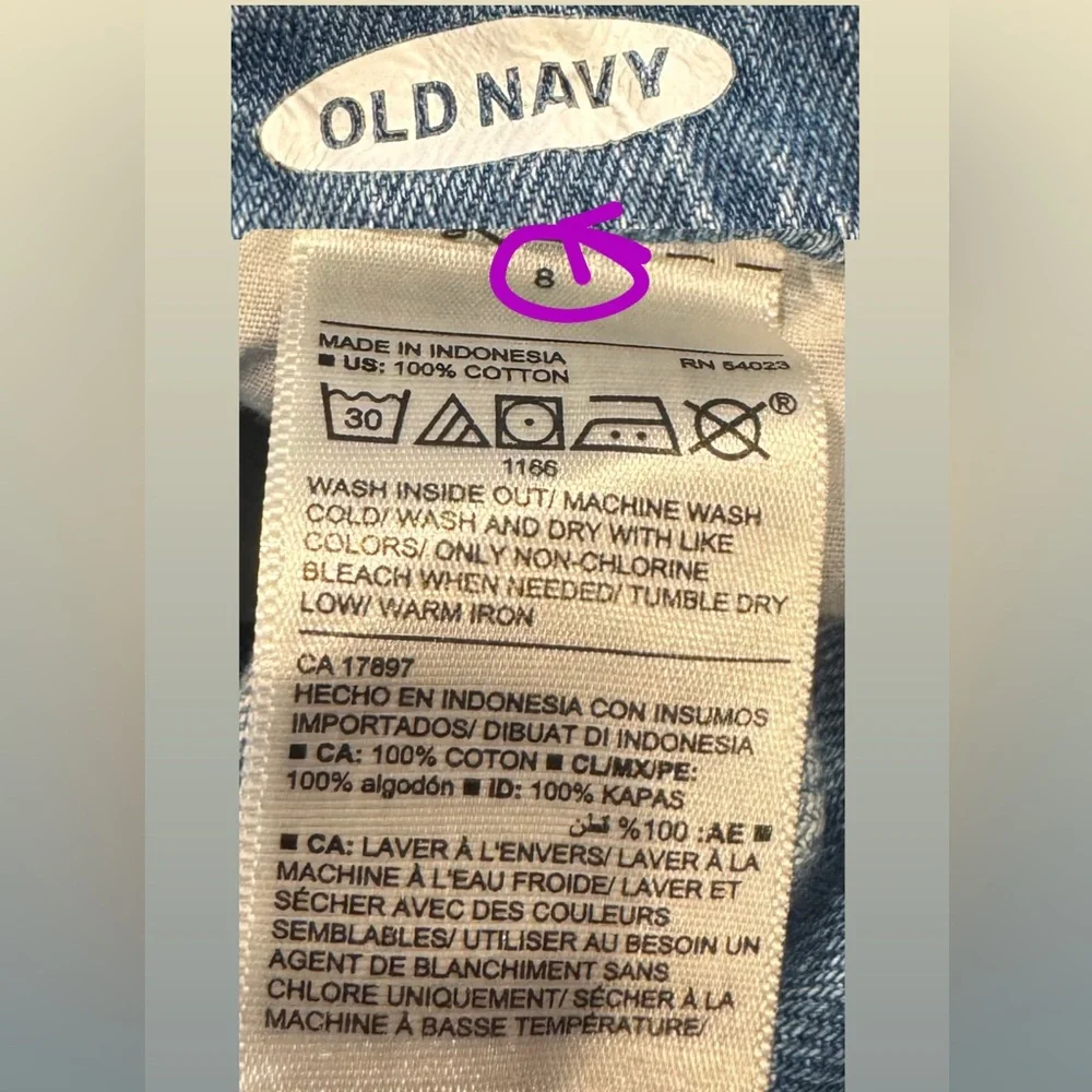 Old Navy Mini Denim Frayed Hem Skirt, Size 8